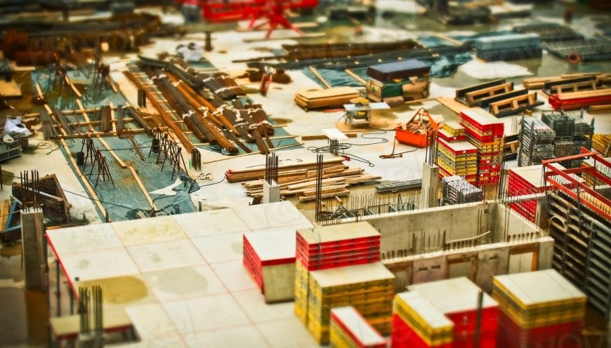 A 3d model of a construction site